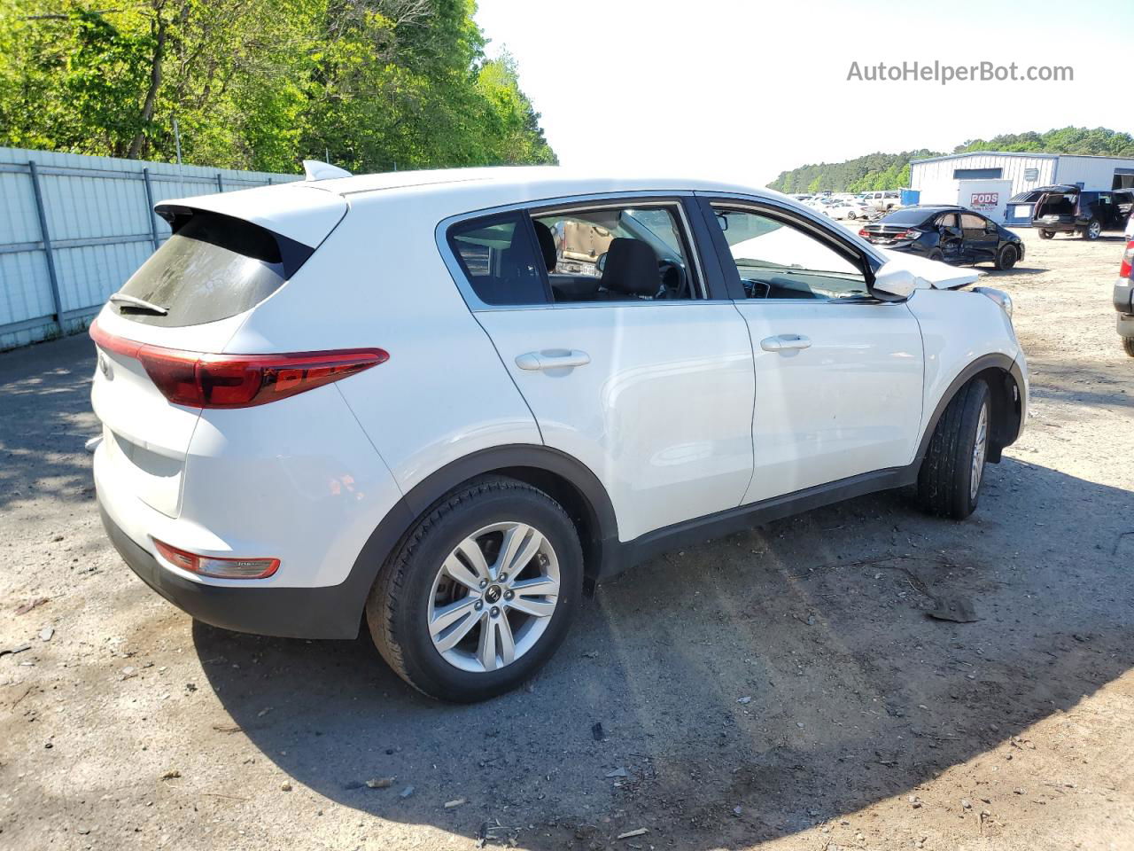 2017 Kia Sportage Lx White vin: KNDPM3AC8H7193434