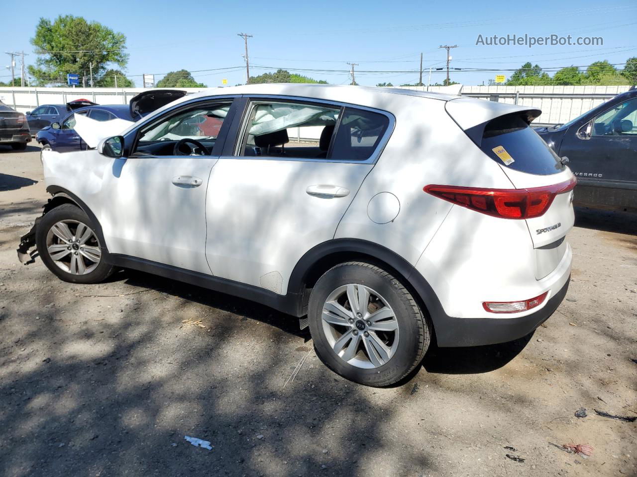 2017 Kia Sportage Lx White vin: KNDPM3AC8H7193434