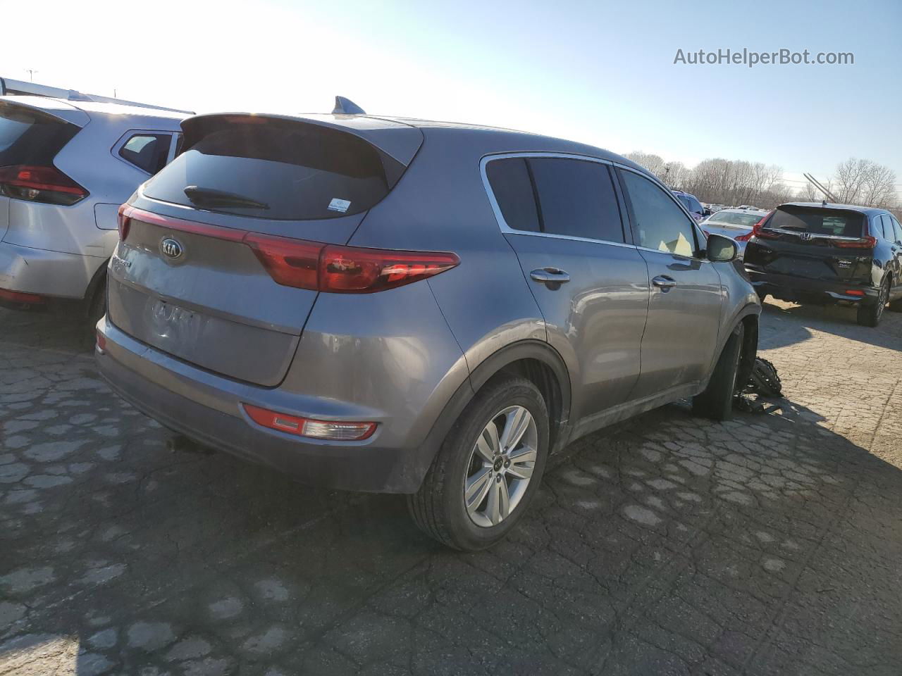 2017 Kia Sportage Lx Gray vin: KNDPM3AC8H7248321