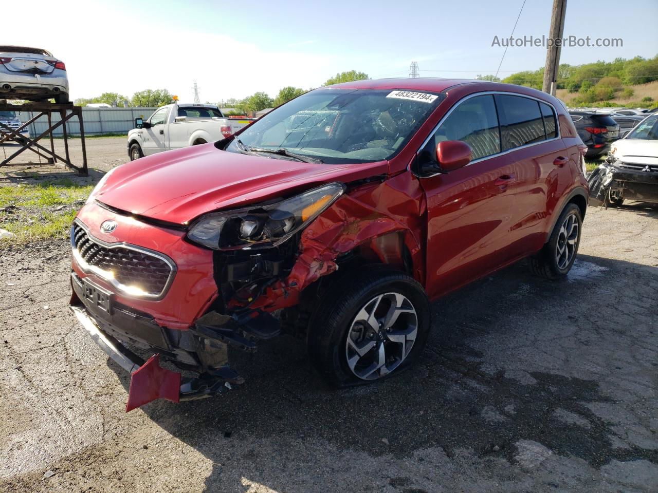 2020 Kia Sportage Lx Red vin: KNDPM3AC8L7766695