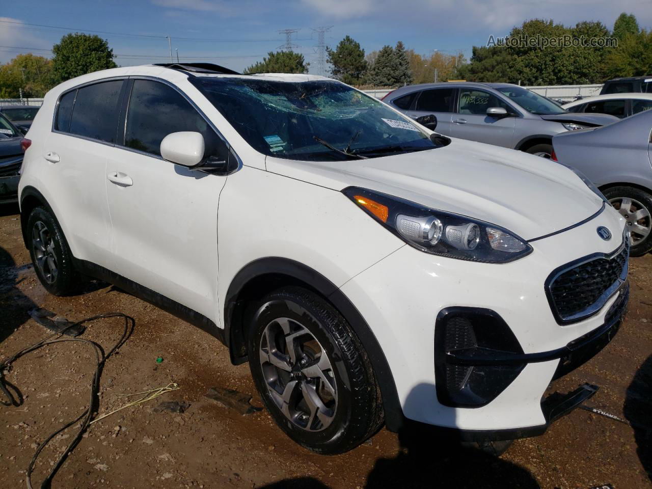 2020 Kia Sportage Lx White vin: KNDPM3AC8L7815510