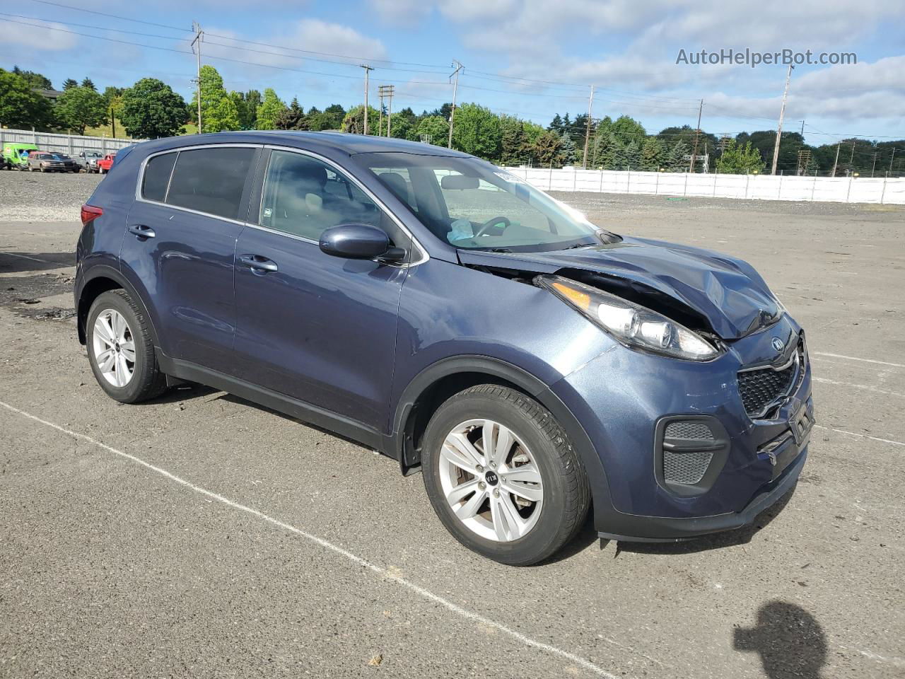 2017 Kia Sportage Lx Синий vin: KNDPM3AC9H7232869