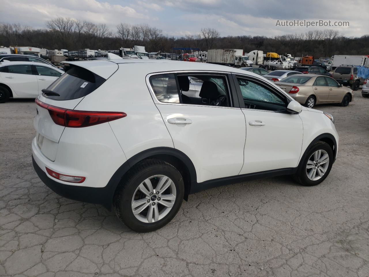 2017 Kia Sportage Lx White vin: KNDPM3AC9H7242138