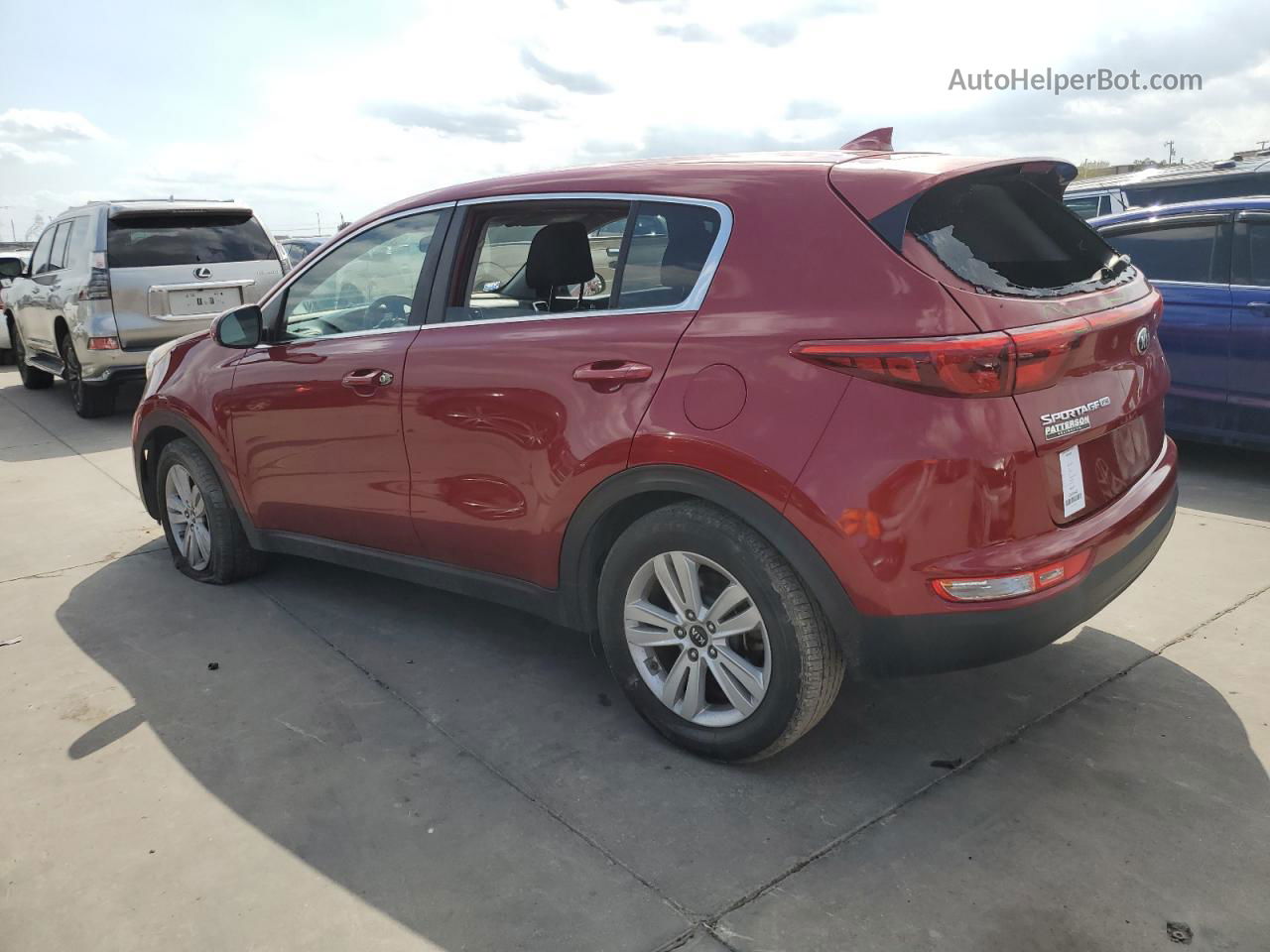 2017 Kia Sportage Lx Maroon vin: KNDPM3ACXH7104589