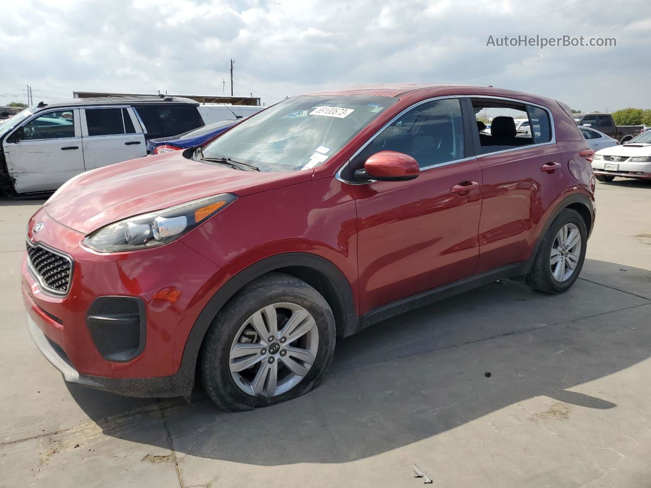 2017 Kia Sportage Lx Maroon vin: KNDPM3ACXH7104589