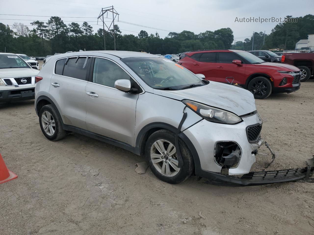 2017 Kia Sportage Lx Серебряный vin: KNDPM3ACXH7112028