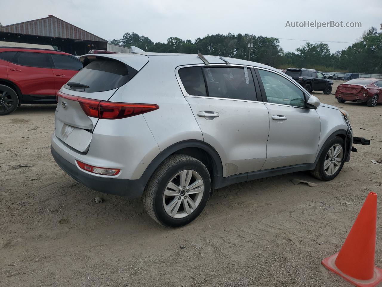 2017 Kia Sportage Lx Silver vin: KNDPM3ACXH7112028