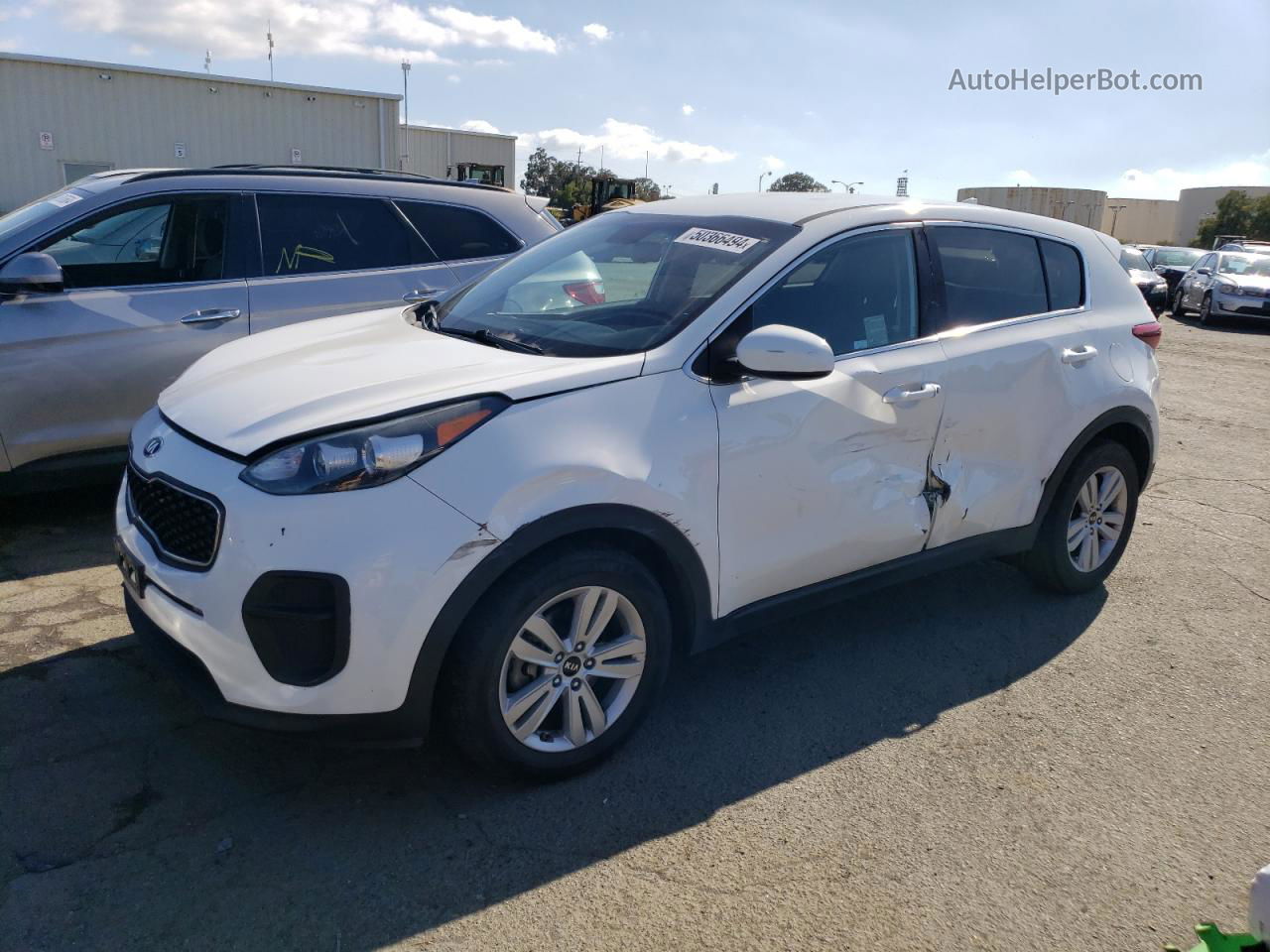 2017 Kia Sportage Lx White vin: KNDPM3ACXH7177154