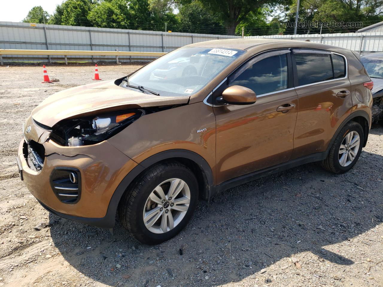 2017 Kia Sportage Lx Brown vin: KNDPMCAC0H7033127