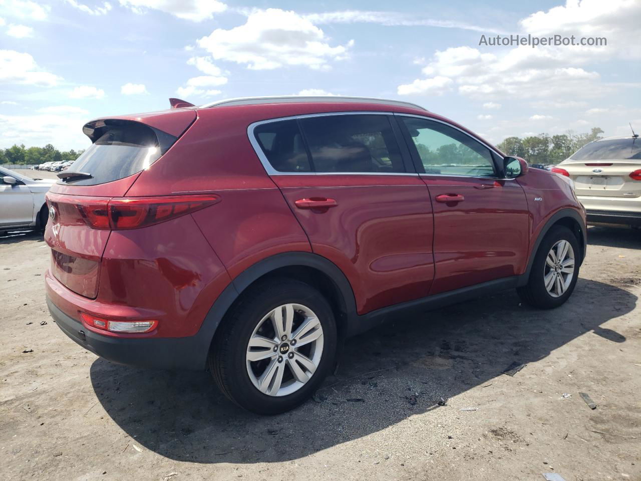 2017 Kia Sportage Lx Maroon vin: KNDPMCAC0H7042538