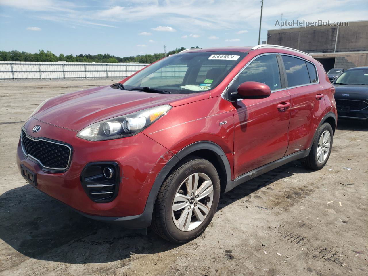 2017 Kia Sportage Lx Maroon vin: KNDPMCAC0H7042538