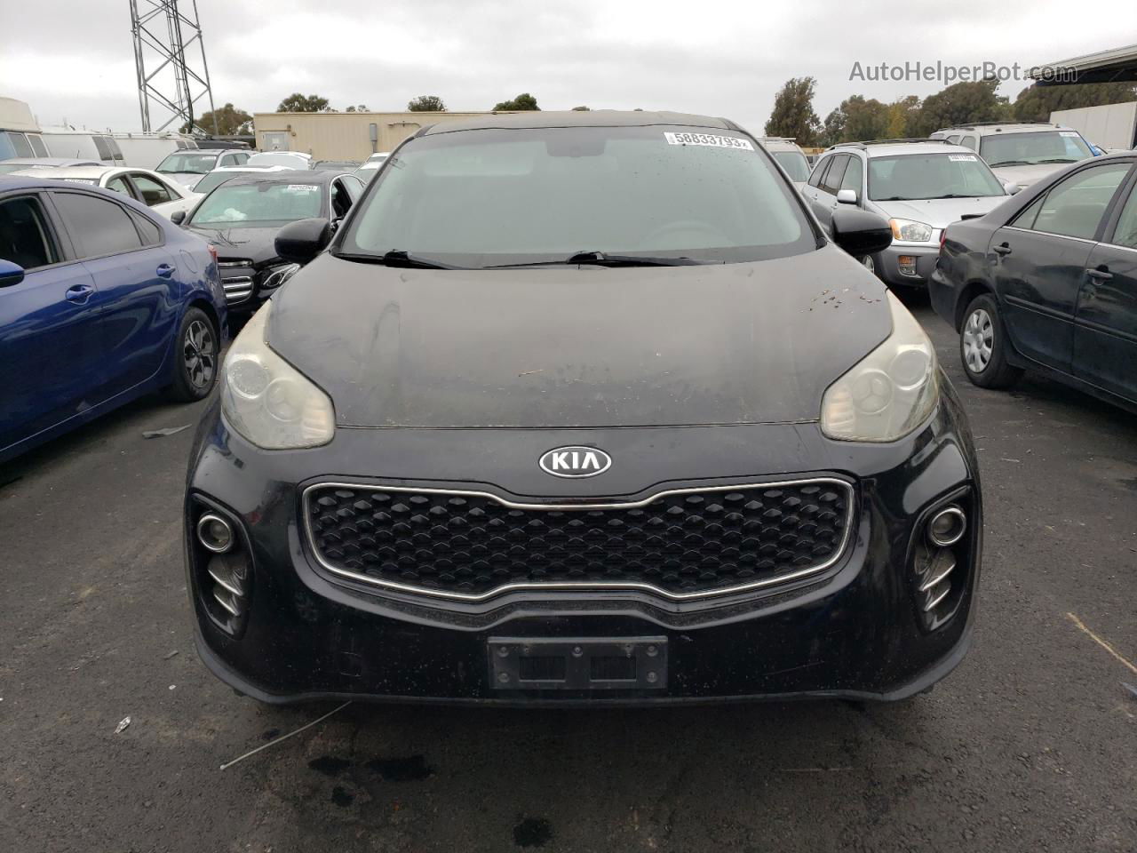 2017 Kia Sportage Lx Черный vin: KNDPMCAC0H7080206