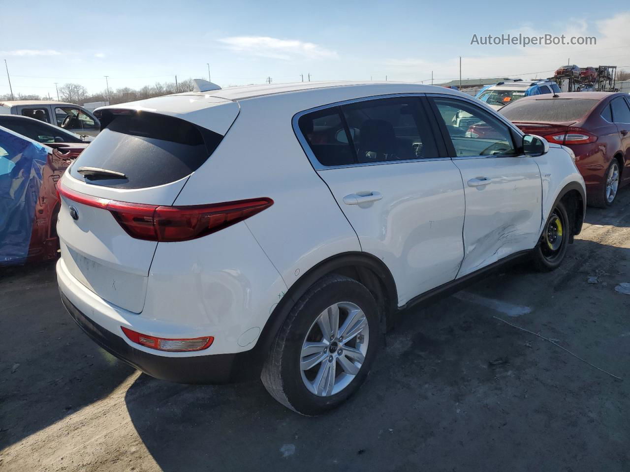 2017 Kia Sportage Lx White vin: KNDPMCAC0H7128755