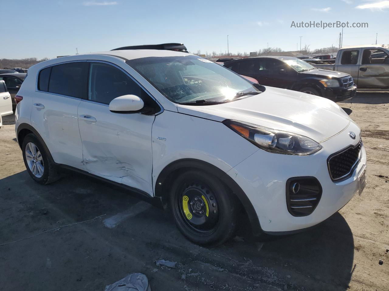 2017 Kia Sportage Lx White vin: KNDPMCAC0H7128755