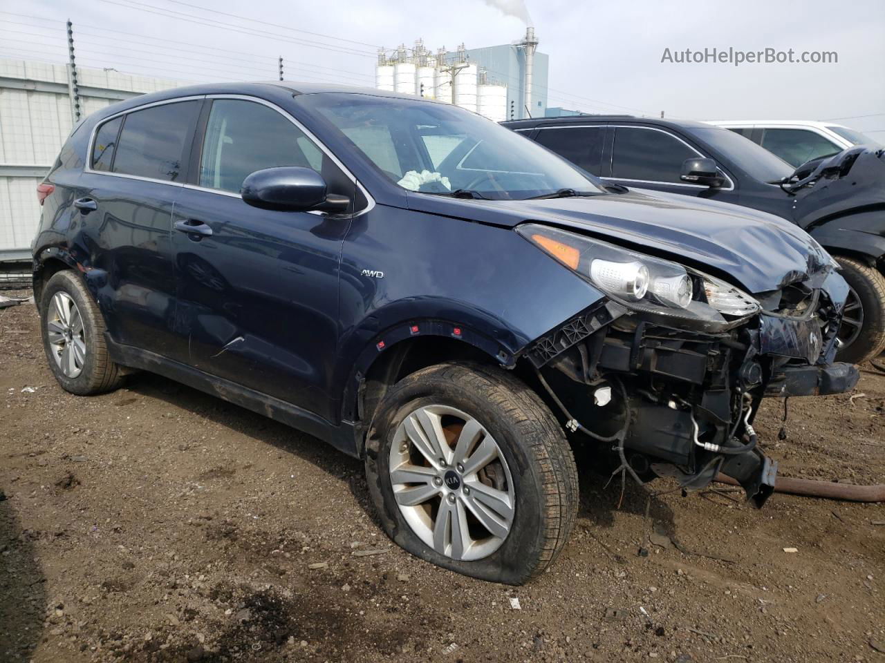 2017 Kia Sportage Lx Синий vin: KNDPMCAC0H7205771