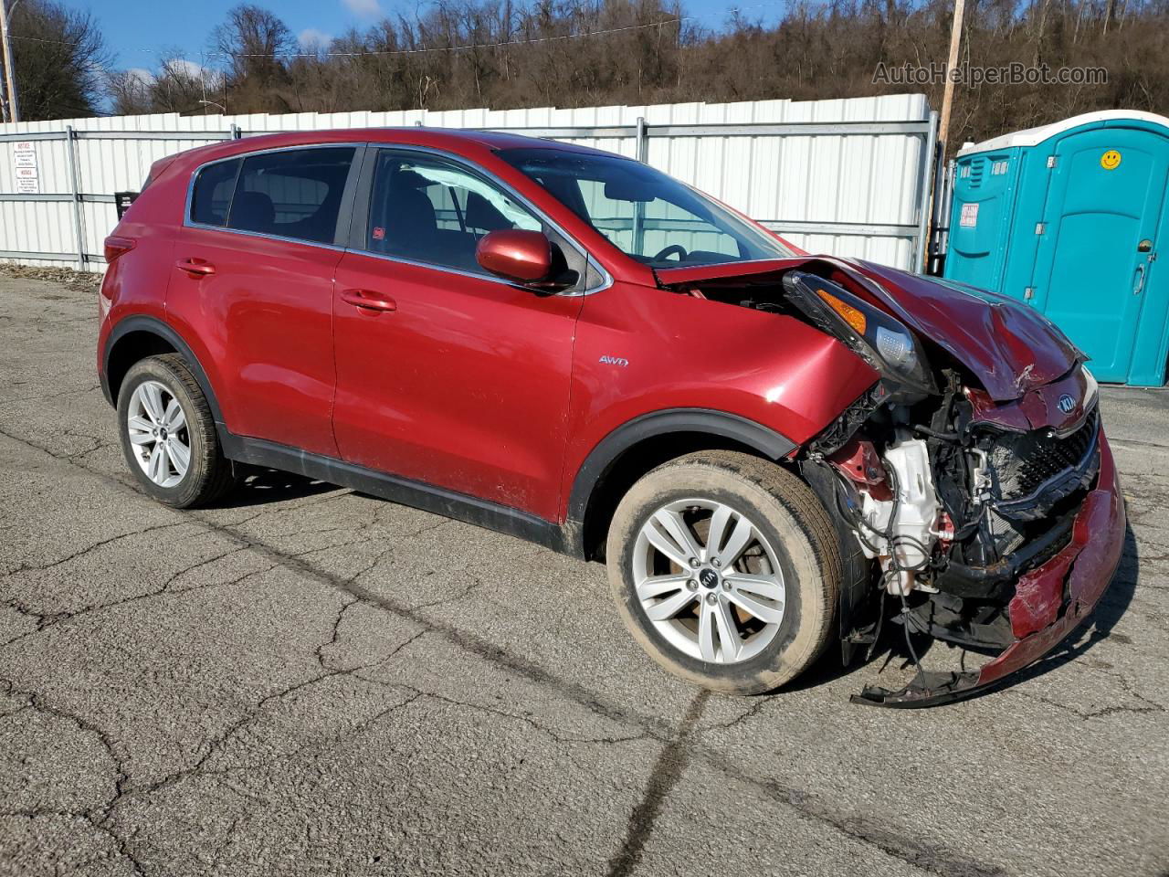 2017 Kia Sportage Lx Red vin: KNDPMCAC0H7280535