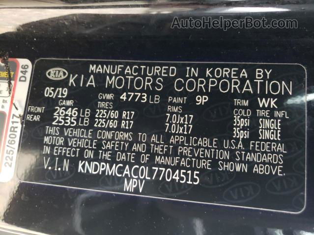 2020 Kia Sportage Lx Черный vin: KNDPMCAC0L7704515