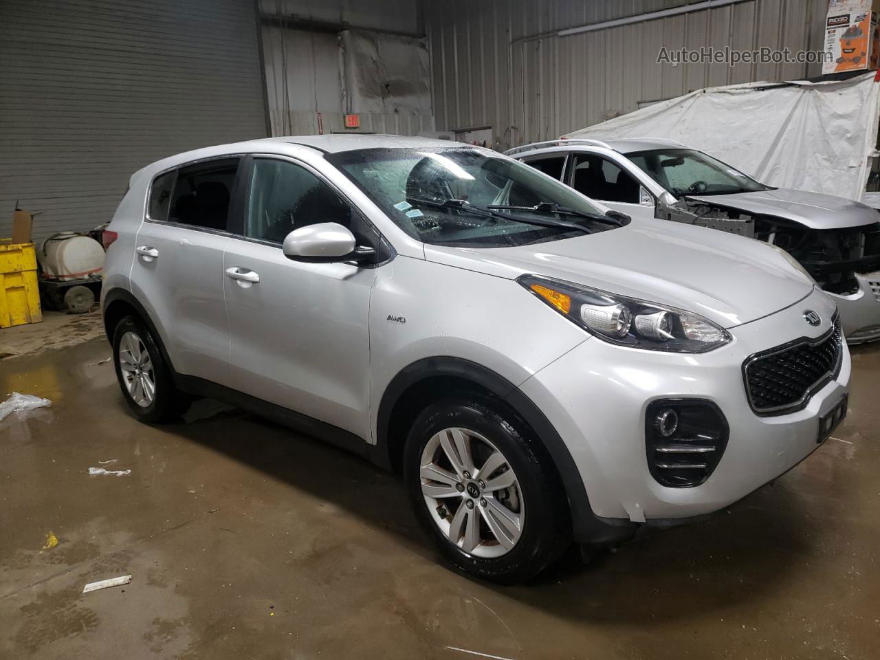 2017 Kia Sportage Lx Silver vin: KNDPMCAC1H7065083