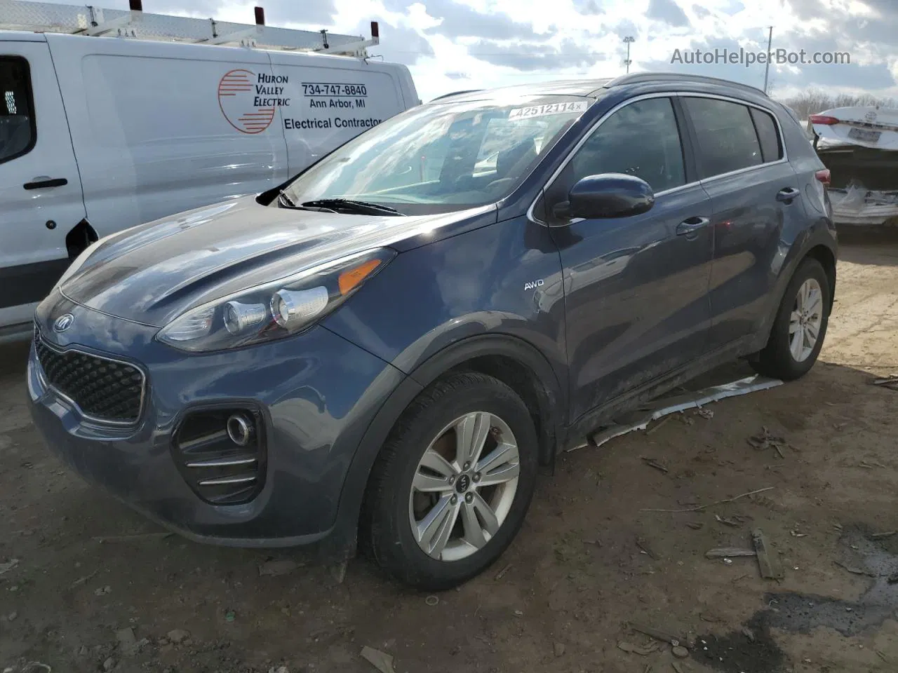 2017 Kia Sportage Lx Синий vin: KNDPMCAC1H7090467