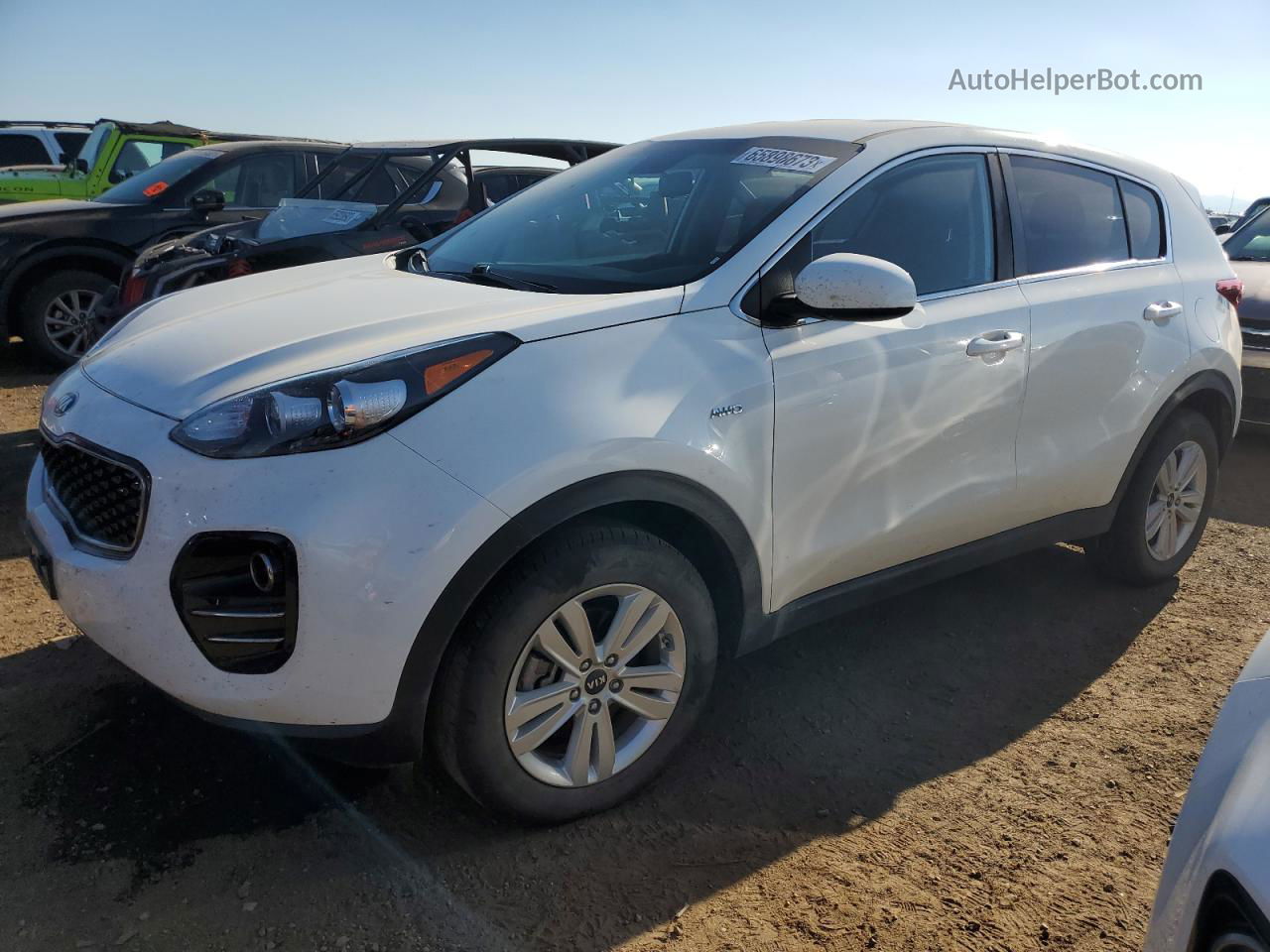 2017 Kia Sportage Lx White vin: KNDPMCAC1H7195056