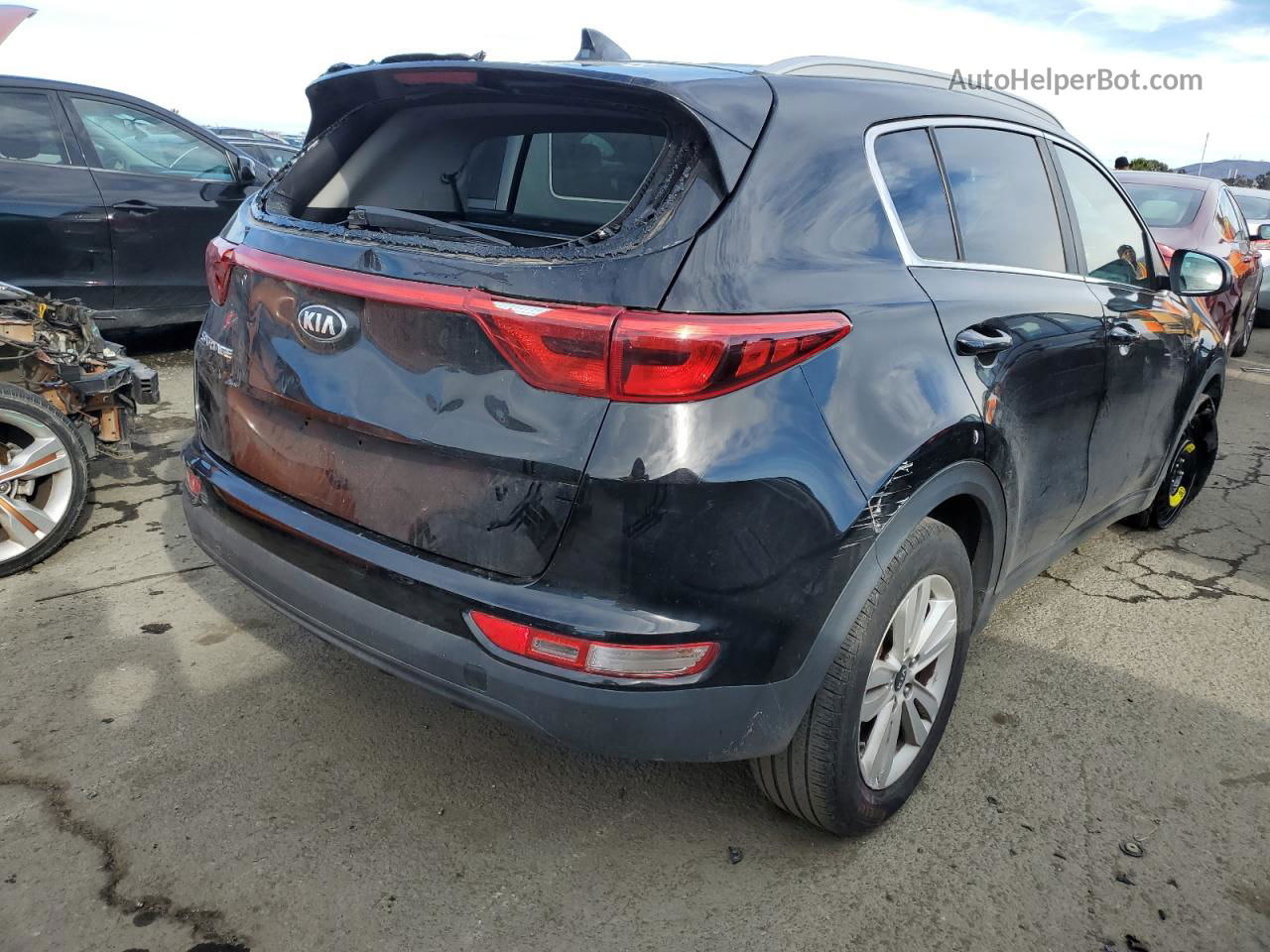 2017 Kia Sportage Lx Черный vin: KNDPMCAC1H7207352