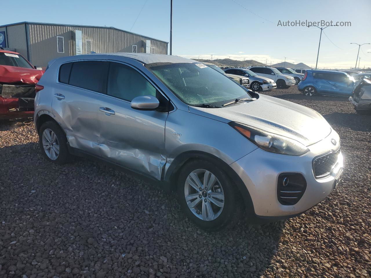 2017 Kia Sportage Lx Silver vin: KNDPMCAC1H7275330