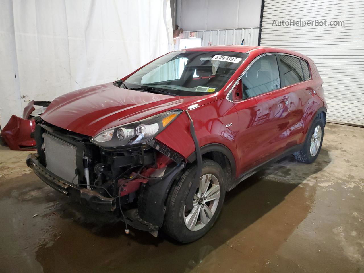 2017 Kia Sportage Lx Burgundy vin: KNDPMCAC1H7291561