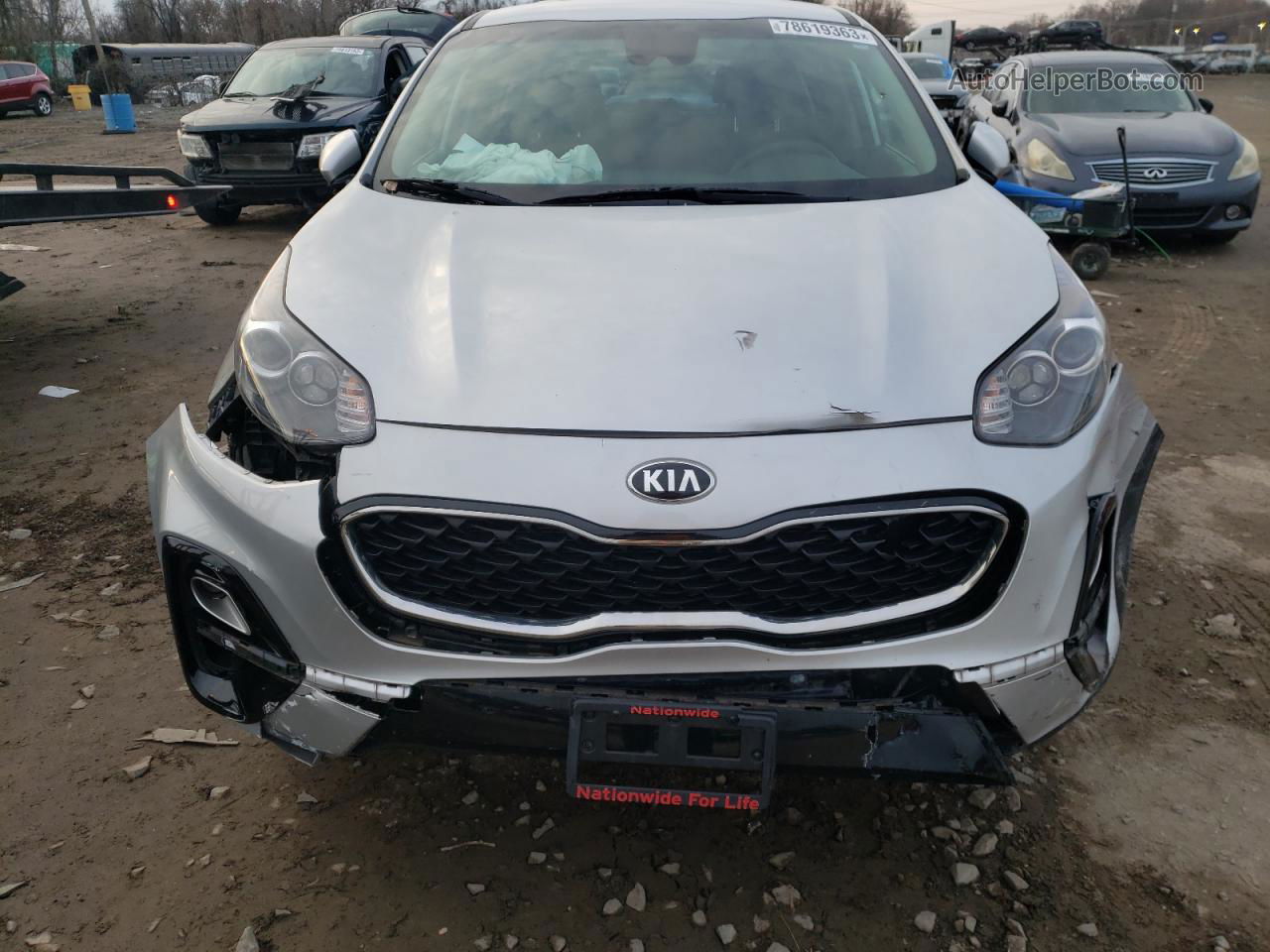 2020 Kia Sportage Lx Silver vin: KNDPMCAC1L7631509