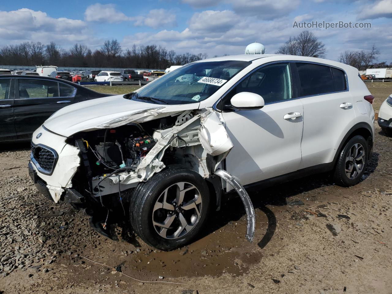 2020 Kia Sportage Lx White vin: KNDPMCAC1L7672397