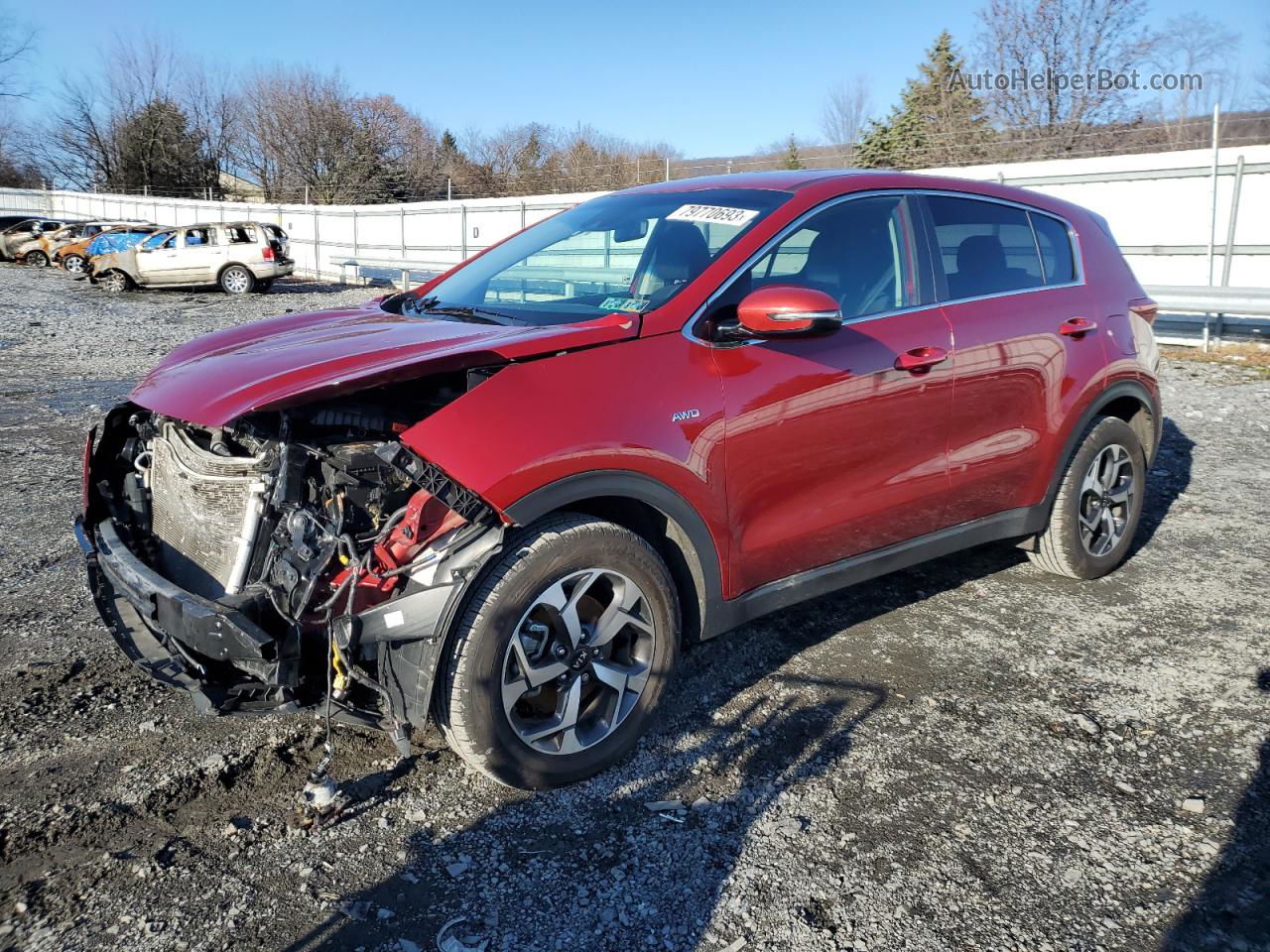 2020 Kia Sportage Lx Maroon vin: KNDPMCAC1L7683819