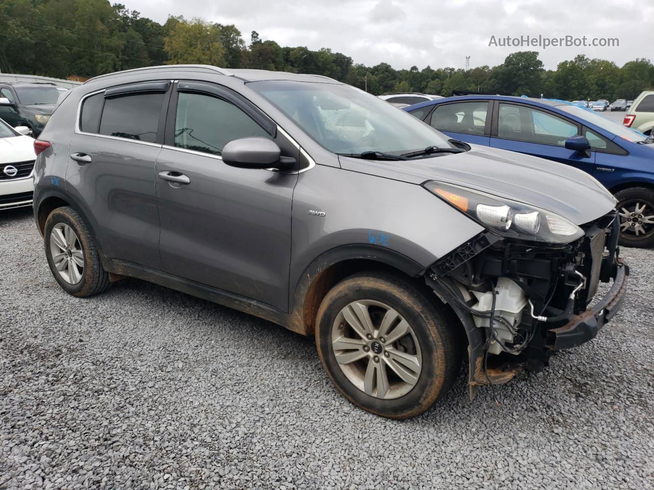 2017 Kia Sportage Lx Gray vin: KNDPMCAC2H7053556