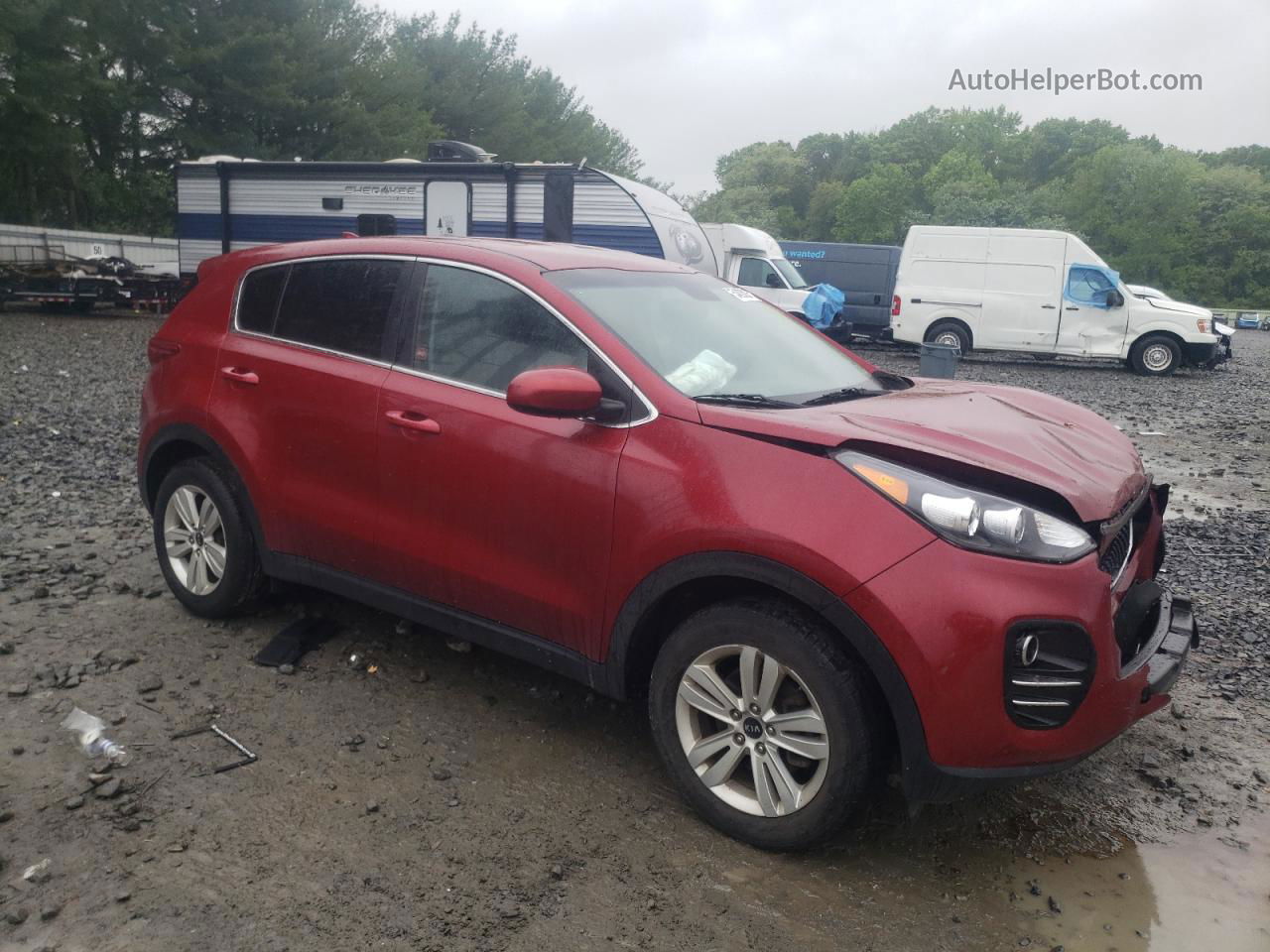 2017 Kia Sportage Lx Красный vin: KNDPMCAC2H7091577