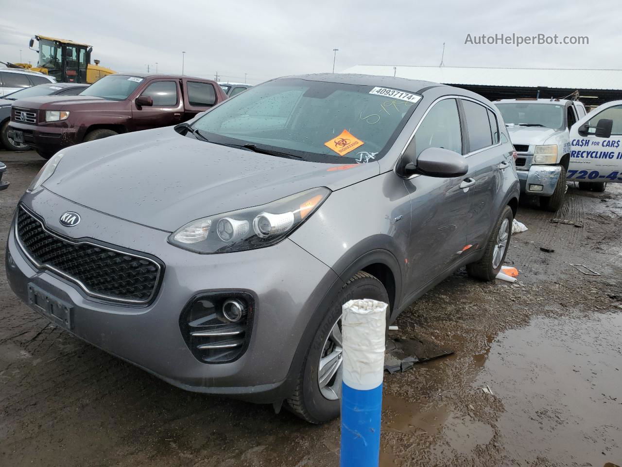 2017 Kia Sportage Lx Gray vin: KNDPMCAC2H7168979