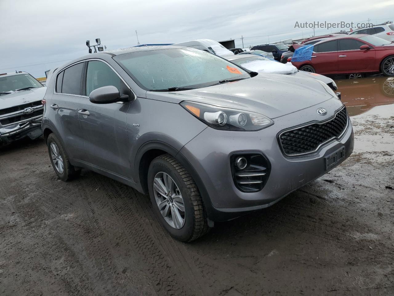 2017 Kia Sportage Lx Gray vin: KNDPMCAC2H7168979