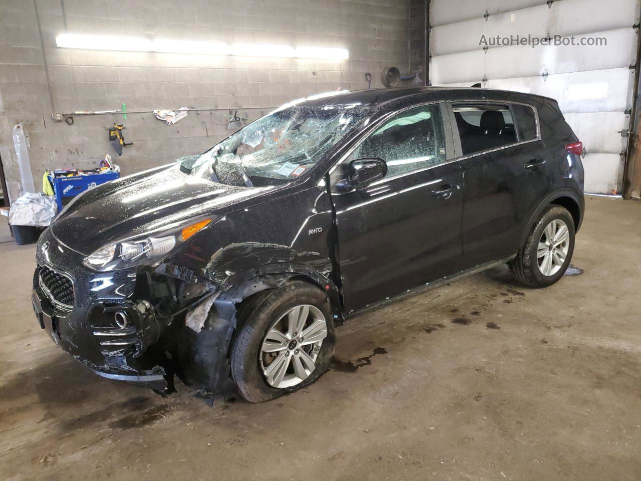 2017 Kia Sportage Lx Black vin: KNDPMCAC2H7238142