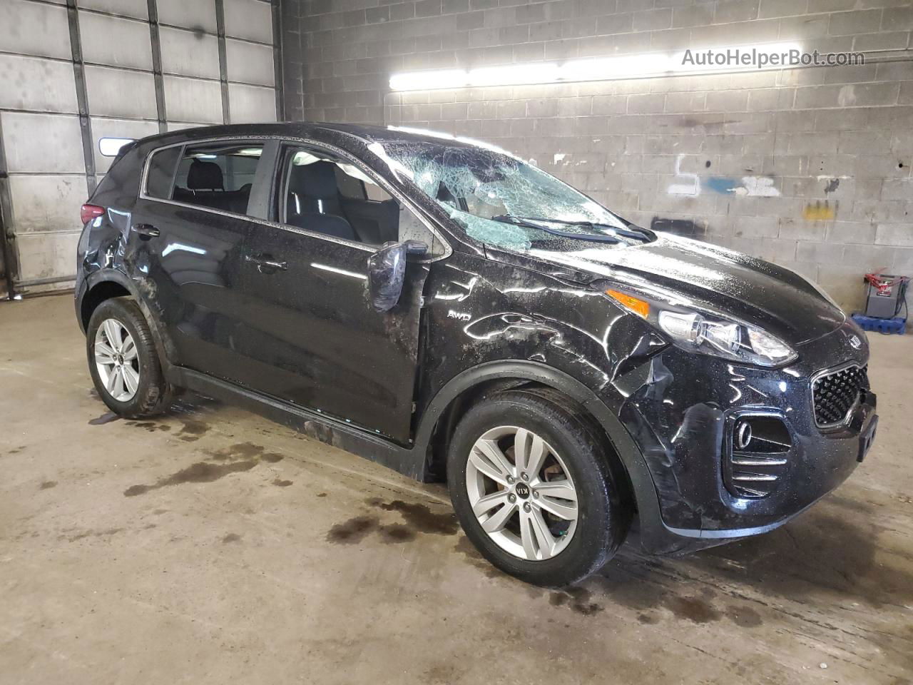 2017 Kia Sportage Lx Black vin: KNDPMCAC2H7238142