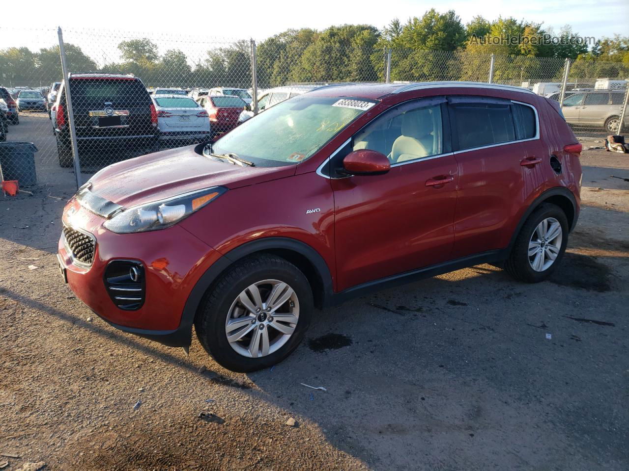 2017 Kia Sportage Lx Красный vin: KNDPMCAC2H7261629