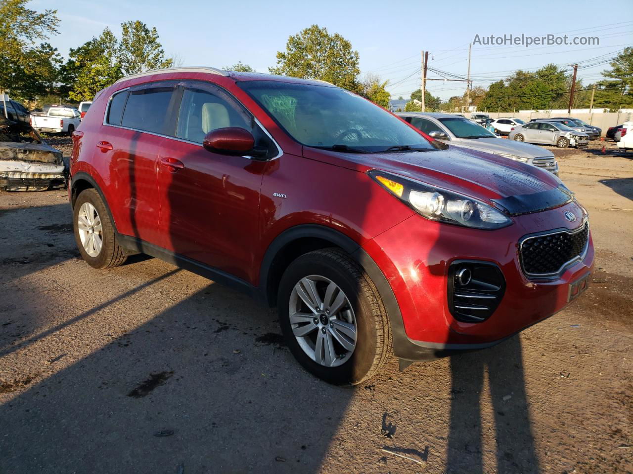 2017 Kia Sportage Lx Red vin: KNDPMCAC2H7261629