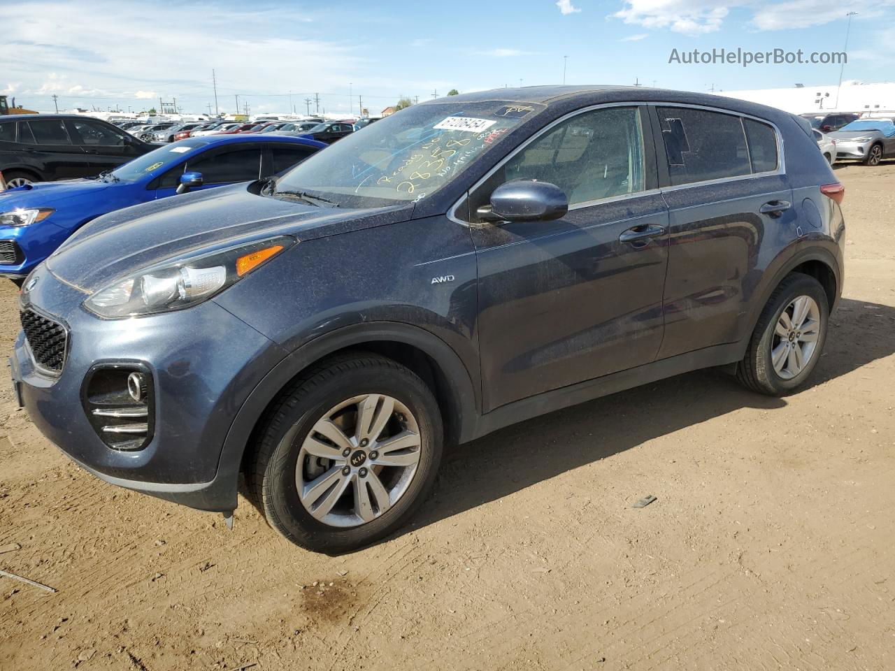 2017 Kia Sportage Lx Blue vin: KNDPMCAC2H7283582