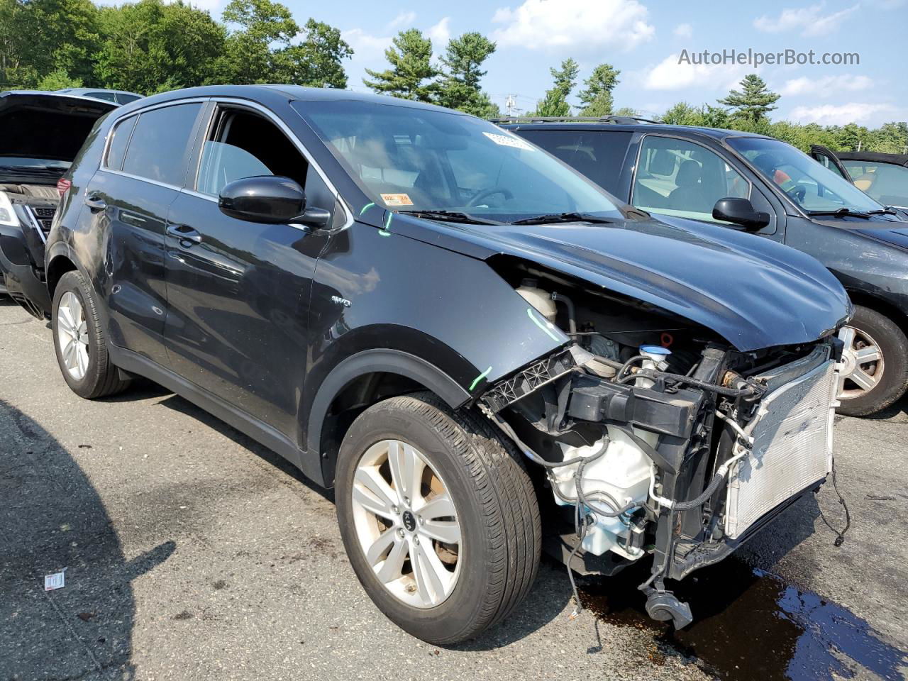 2017 Kia Sportage Lx Black vin: KNDPMCAC3H7038323