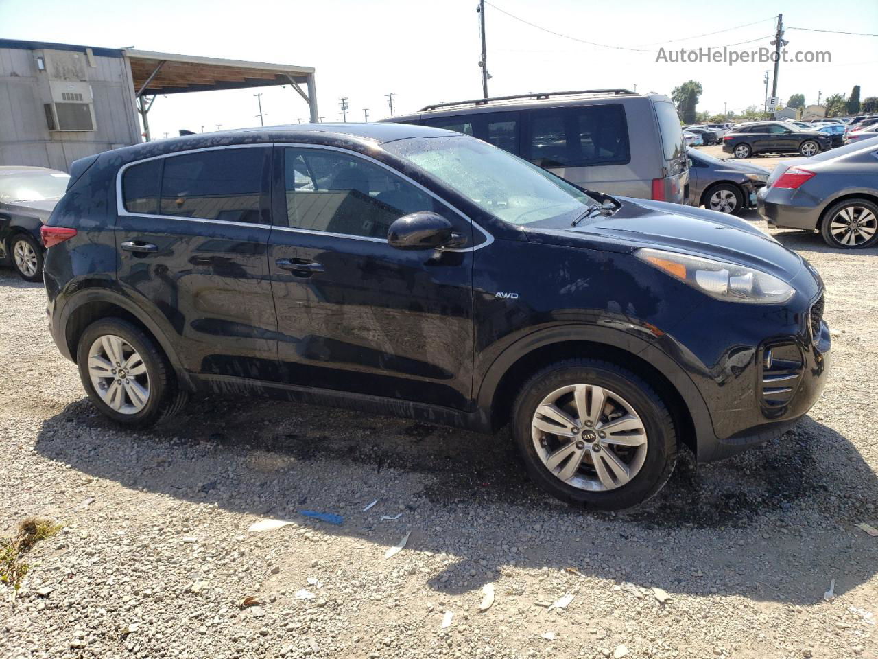 2017 Kia Sportage Lx Black vin: KNDPMCAC3H7093919