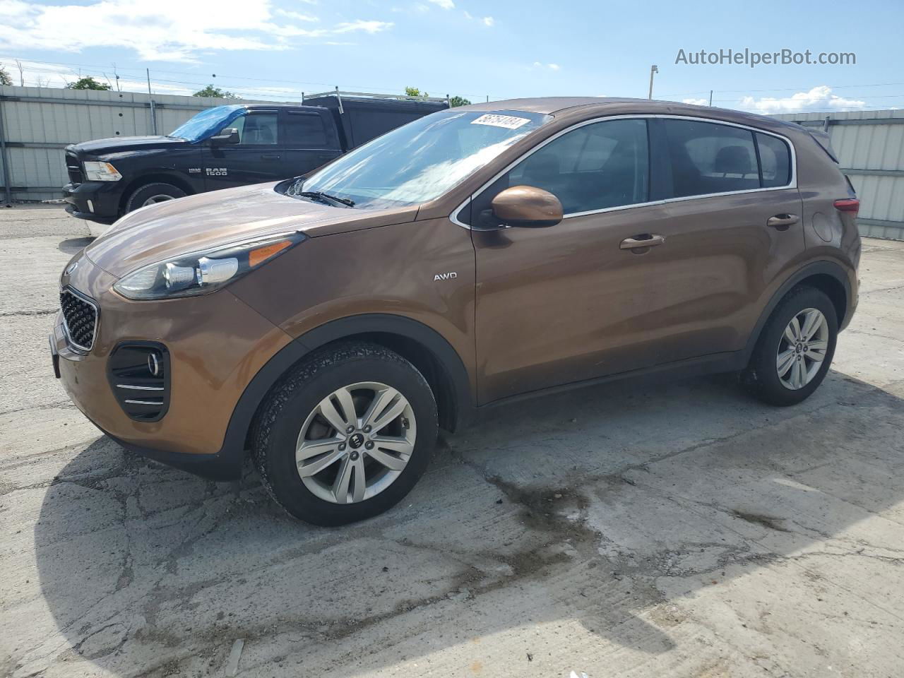 2017 Kia Sportage Lx Brown vin: KNDPMCAC3H7196578