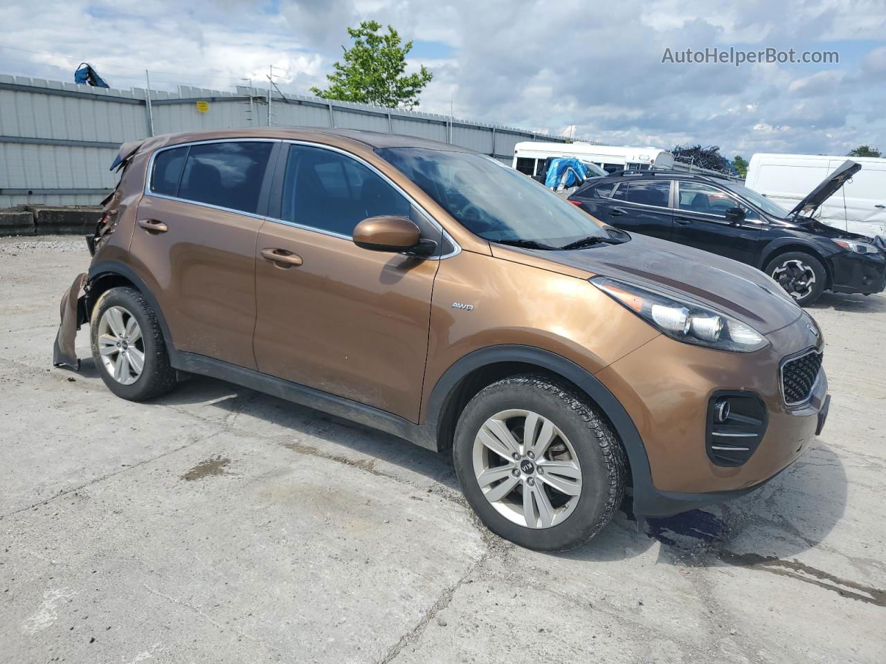 2017 Kia Sportage Lx Brown vin: KNDPMCAC3H7196578