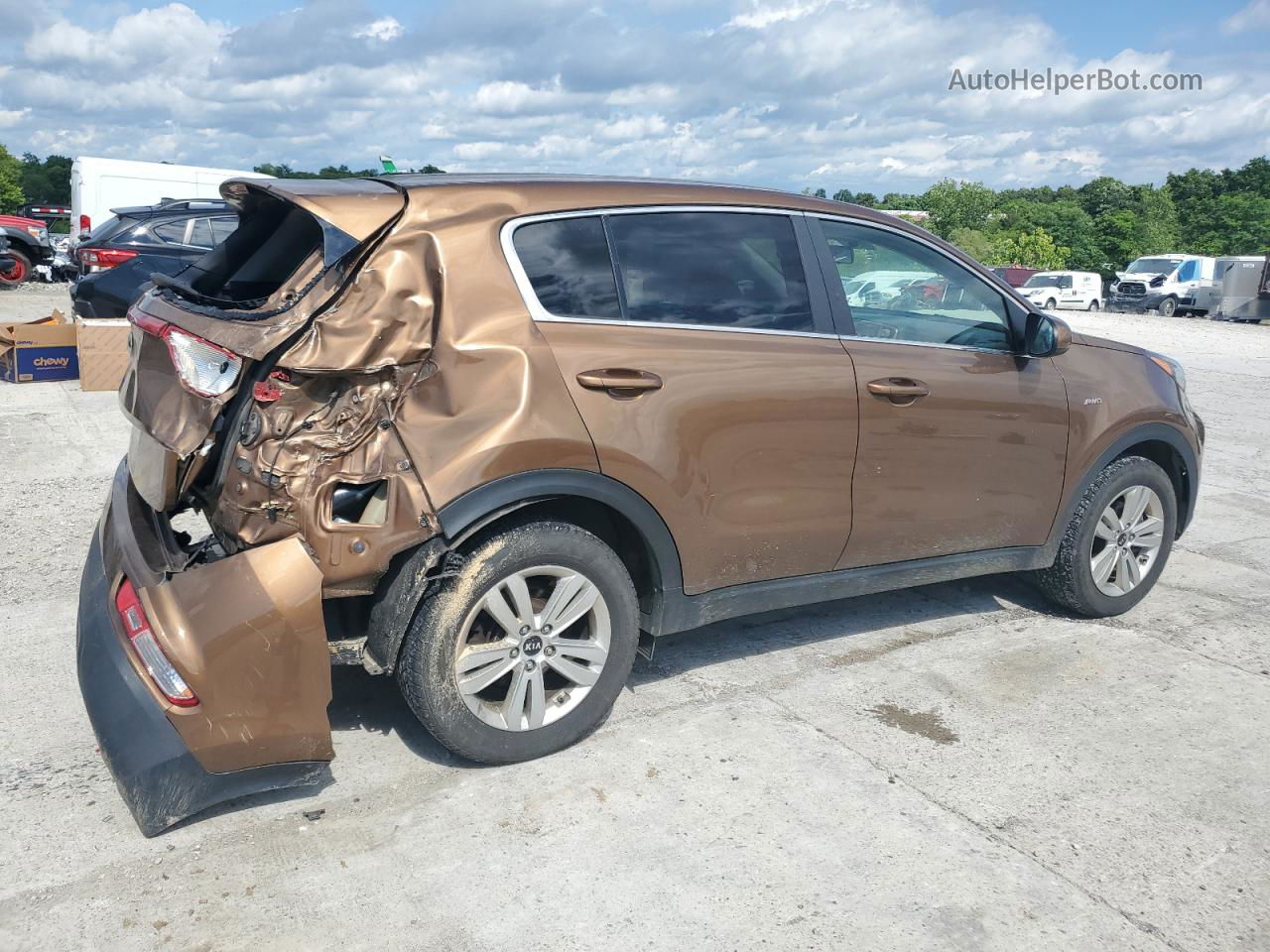 2017 Kia Sportage Lx Brown vin: KNDPMCAC3H7196578