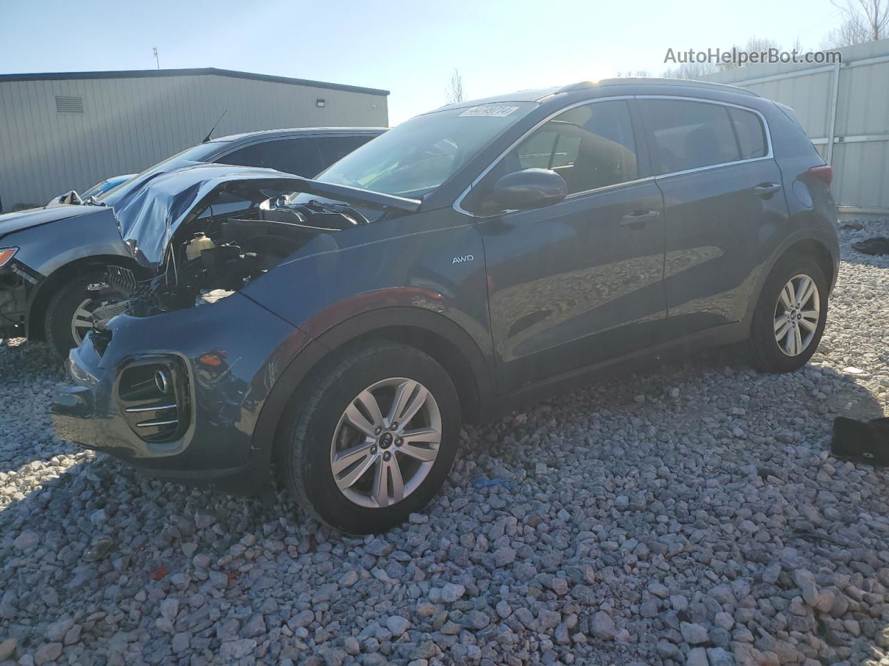 2017 Kia Sportage Lx Blue vin: KNDPMCAC3H7267603