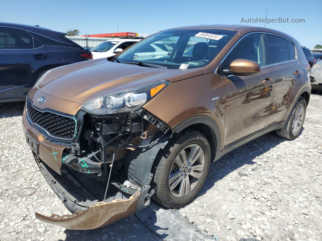 2017 Kia Sportage Lx Brown vin: KNDPMCAC3H7269092