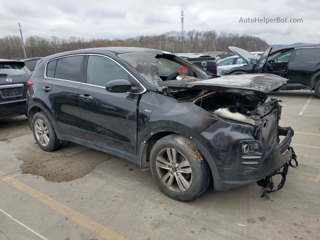 2017 Kia Sportage Lx Black vin: KNDPMCAC3H7285793