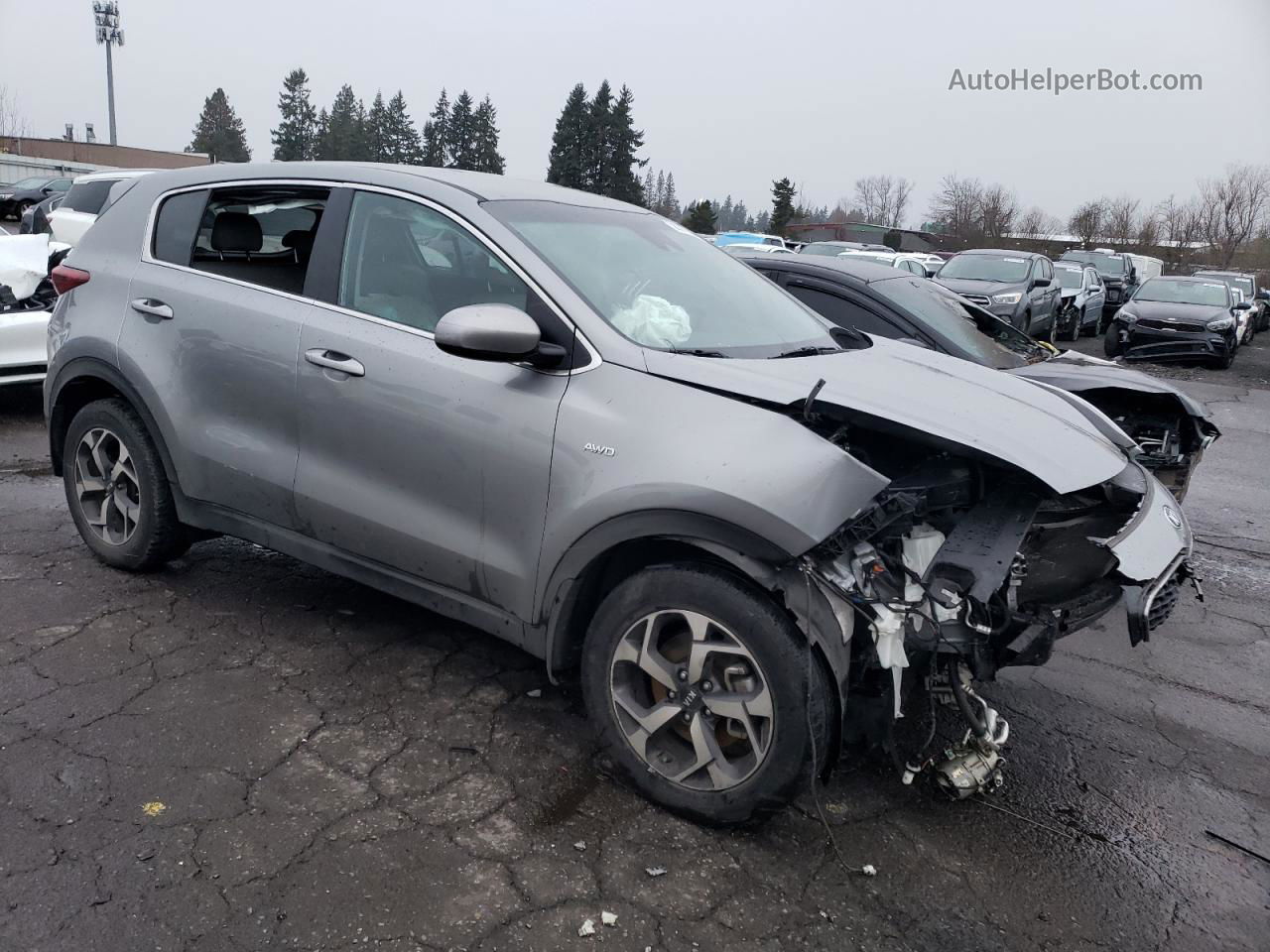 2020 Kia Sportage Lx Gray vin: KNDPMCAC3L7715783