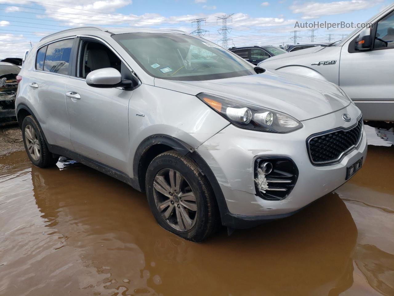 2017 Kia Sportage Lx Silver vin: KNDPMCAC4H7262152