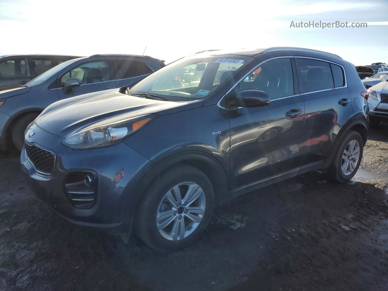 2017 Kia Sportage Lx Blue vin: KNDPMCAC4H7273538